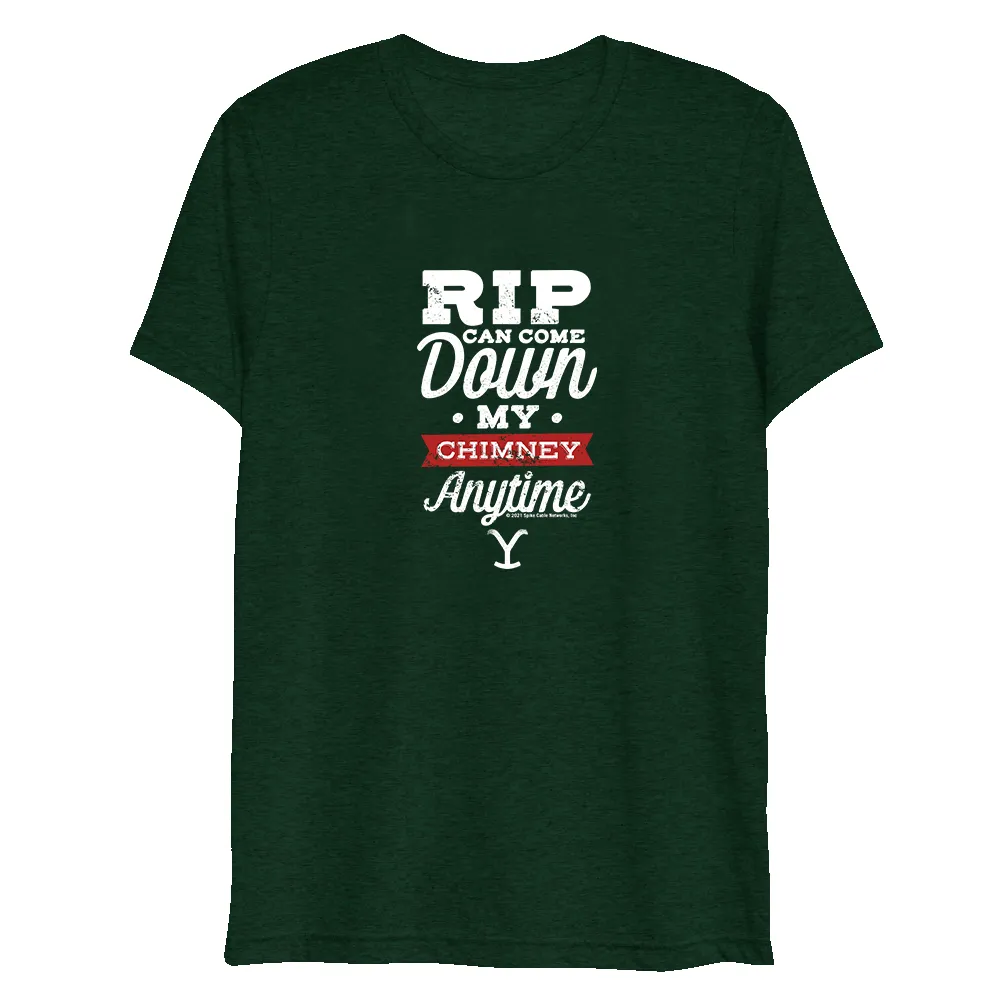 Yellowstone Rip Can Come Down My Chimney Any Time Unisex Tri-Blend T-Shirt sold by Paramount Shop product image thumbnail 2