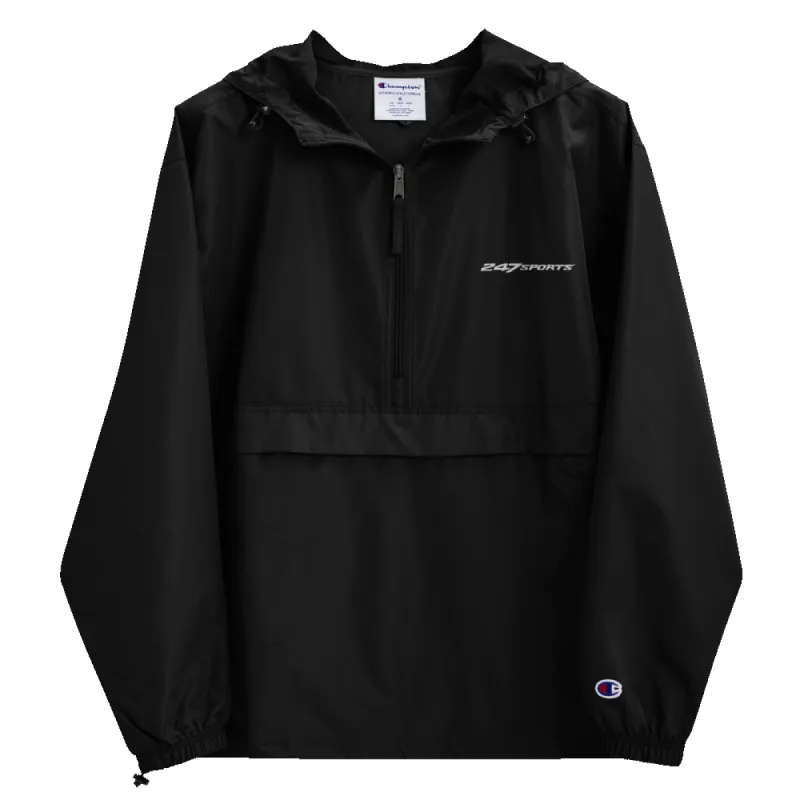247 Sports White Logo Embroidered Packable Jacket sold by Paramount Shop
