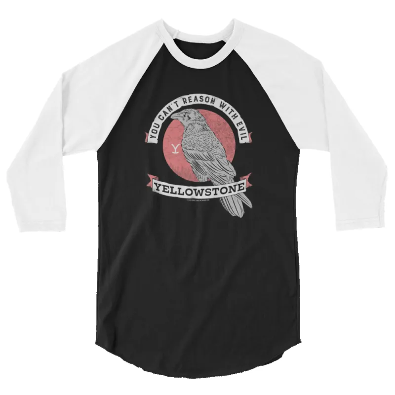 Yellowstone Can't Reason With Evil Raglan T-Shirt sold by Paramount Shop