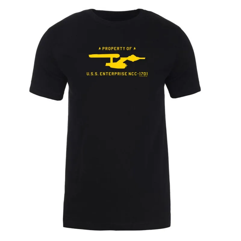 Star Trek: The Original Series U.S.S. Enterprise Property of Profile Adult Short Sleeve T-Shirt sold by Paramount Shop