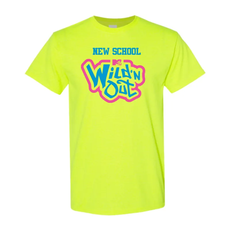 Wild 'N Out Neon Yellow New School Adult Short Sleeve T-Shirt sold by Paramount Shop