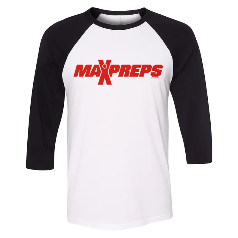 Max Preps Logo 3/4 Sleeve Baseball T-Shirt sold by Paramount Shop