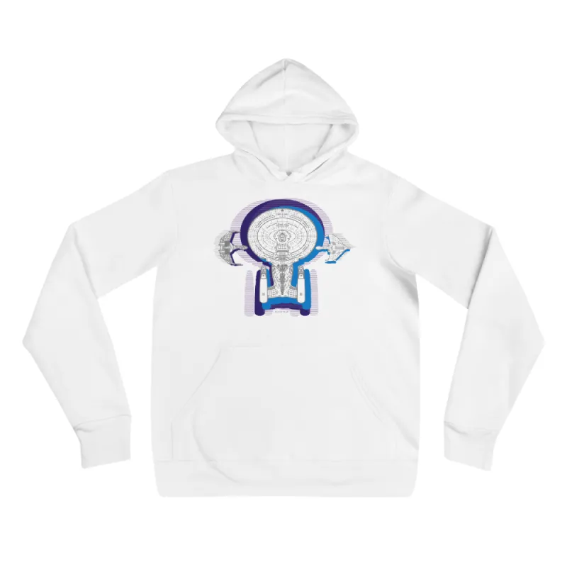 Star Trek: The Next Generation Ships Schematic Adult Fleece Hooded Sweatshirt sold by Paramount Shop
