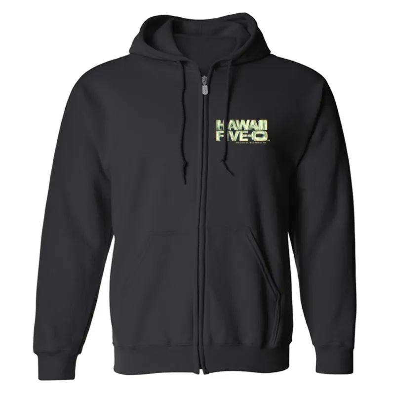 Hawaii Five-0 3D Logo Fleece Zip-Up Hooded Sweatshirt sold by Paramount Shop