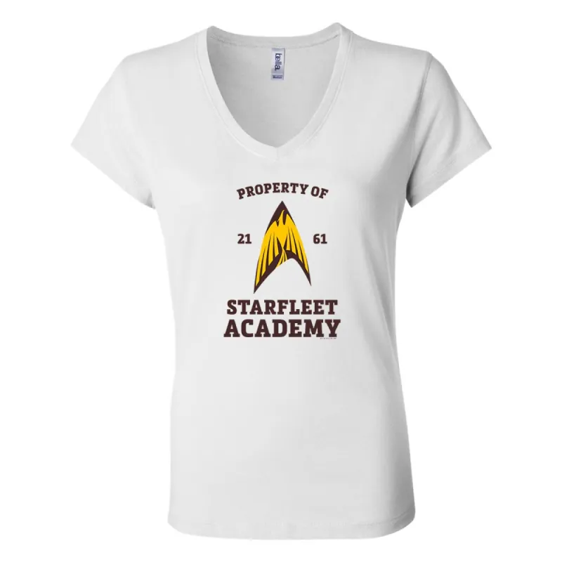 Star Trek Starfleet Academy Flying Phoenix Delta Women's V-Neck T-Shirt sold by Paramount Shop