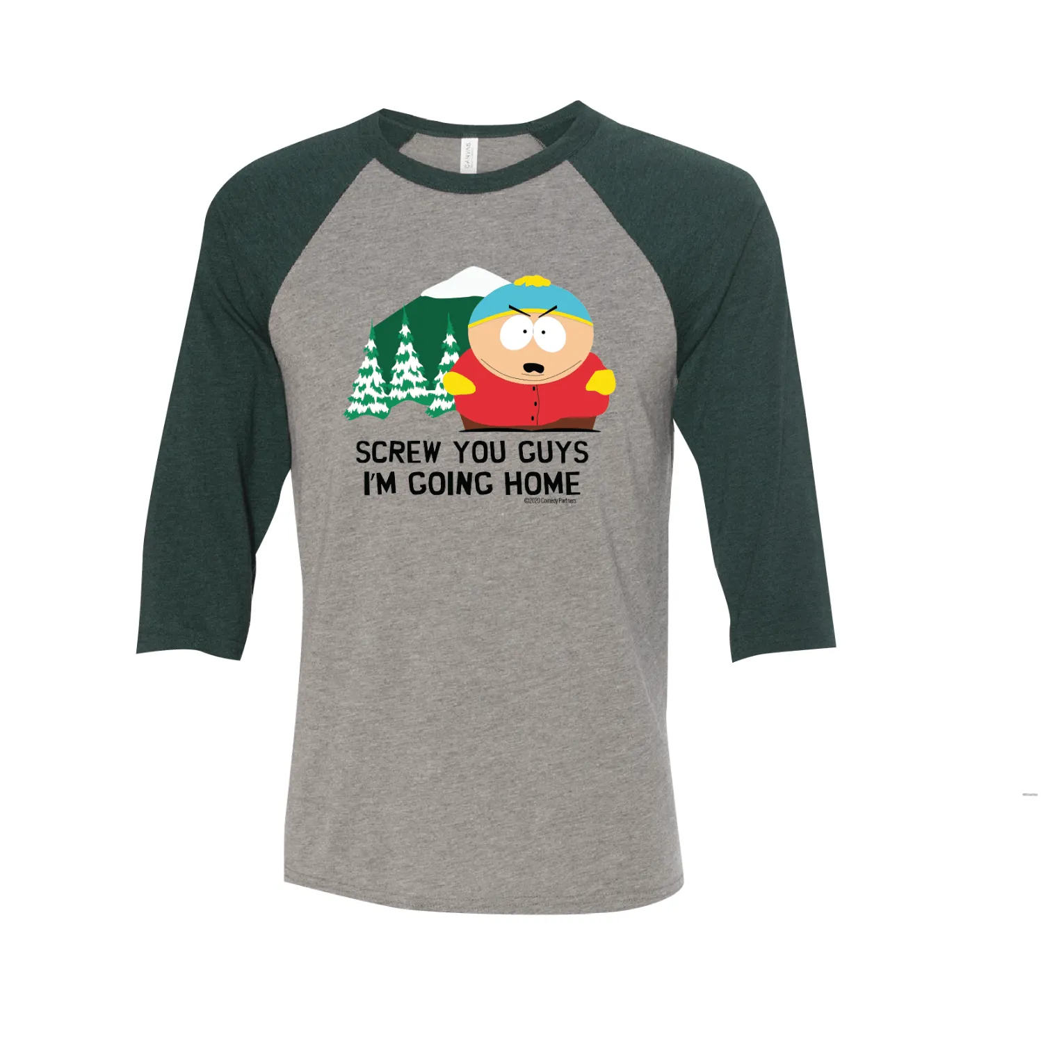South Park Cartman Screw You Guys Raglan Baseball T-Shirt sold by Paramount Shop