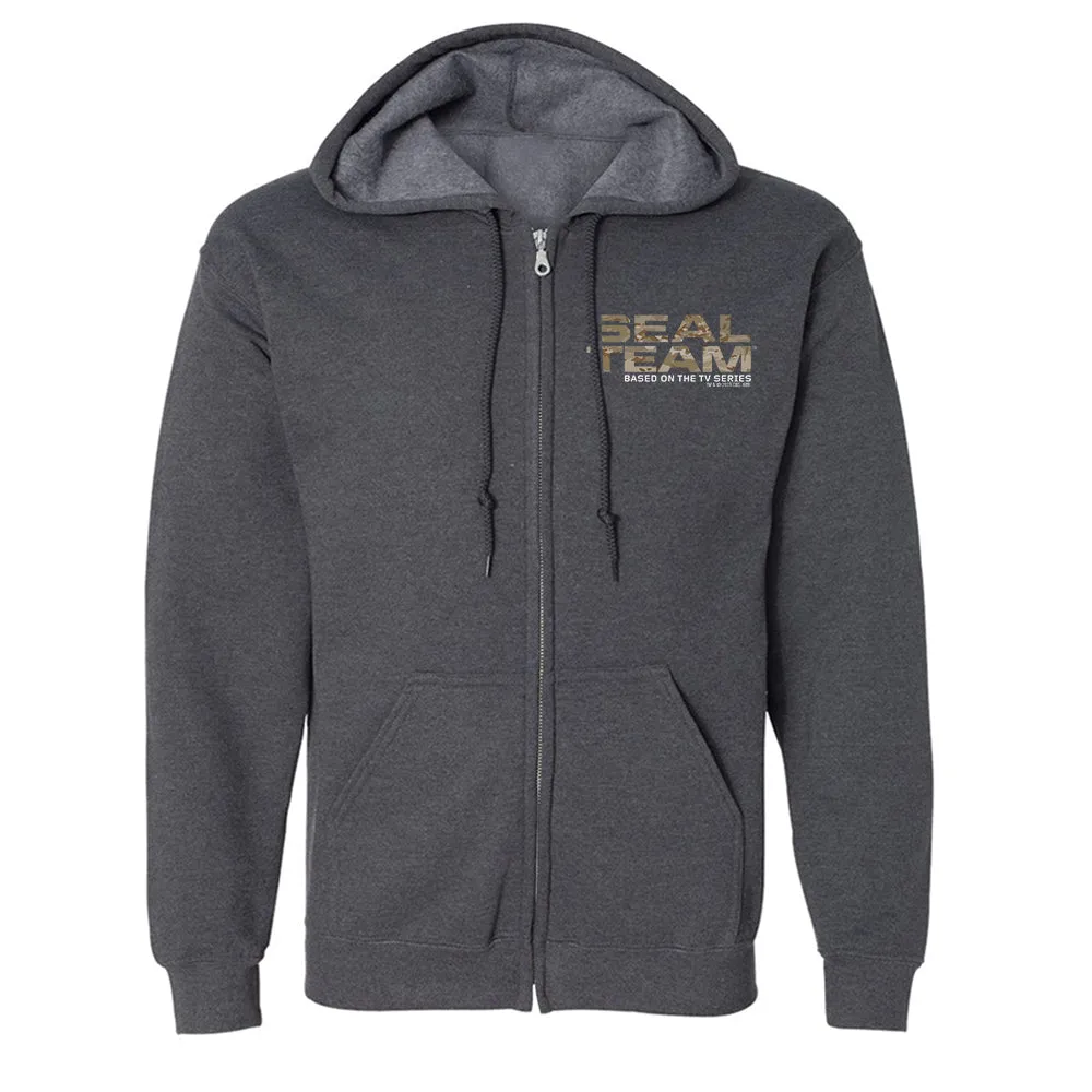 SEAL Team Camoflauge Logo Fleece Zip-Up Hooded Sweatshirt sold by Paramount Shop product image thumbnail 2