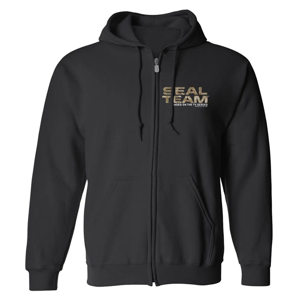 SEAL Team Camoflauge Logo Fleece Zip-Up Hooded Sweatshirt sold by Paramount Shop