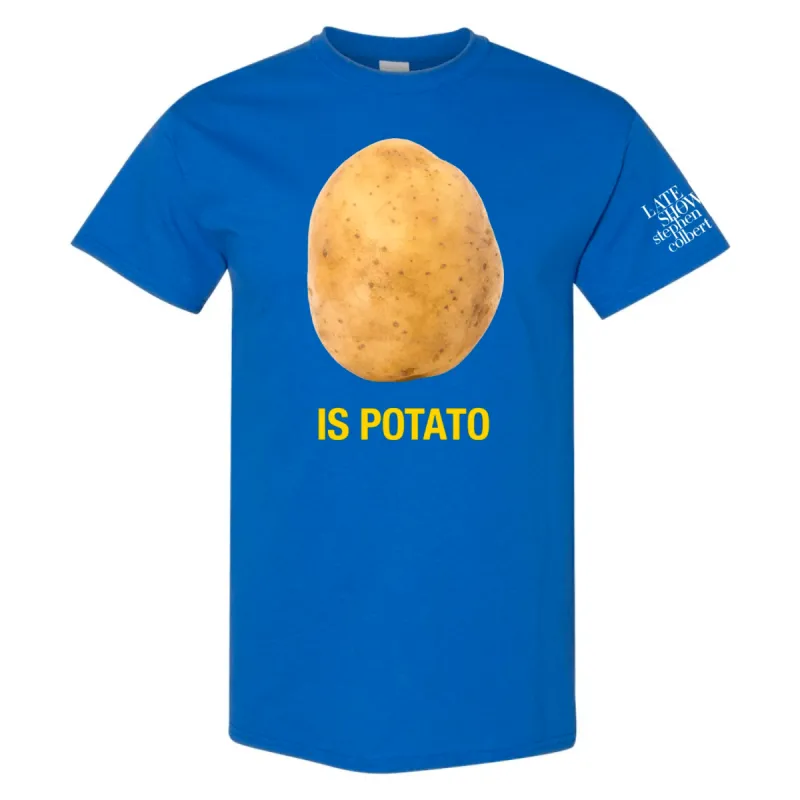 The Late Show with Stephen Colbert Is Potato Charity Adult Short Sleeve T-Shirt sold by Paramount Shop