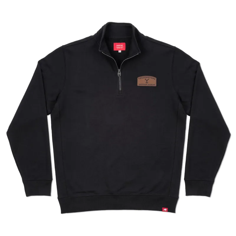 Yellowstone Leather Patch Quarter Zip sold by Paramount Shop