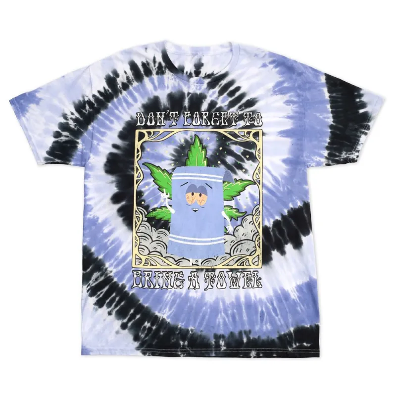 South Park Towelie Don't Forget to Bring a Towel Tie-Dye T-Shirt sold by Paramount Shop
