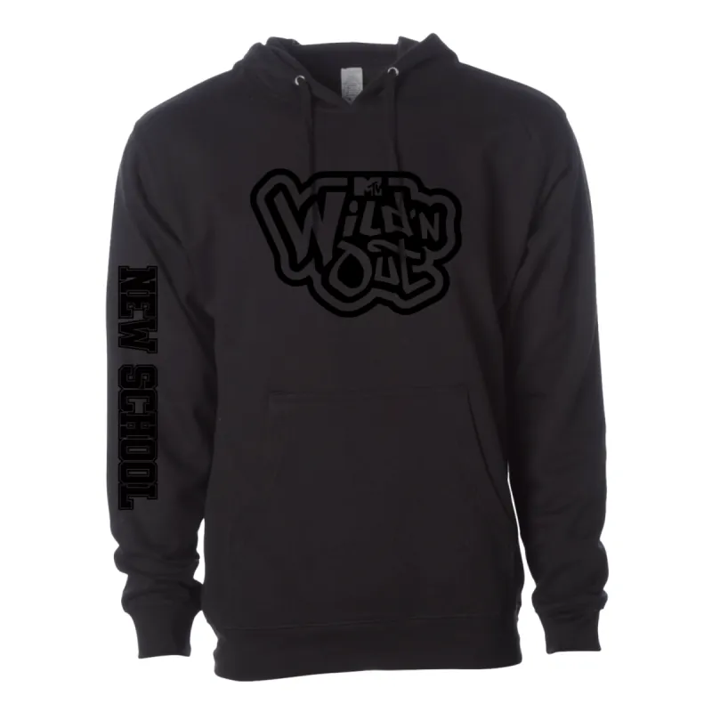 Wild 'N Out Black on Black New School Side Hooded Sweatshirt sold by Paramount Shop