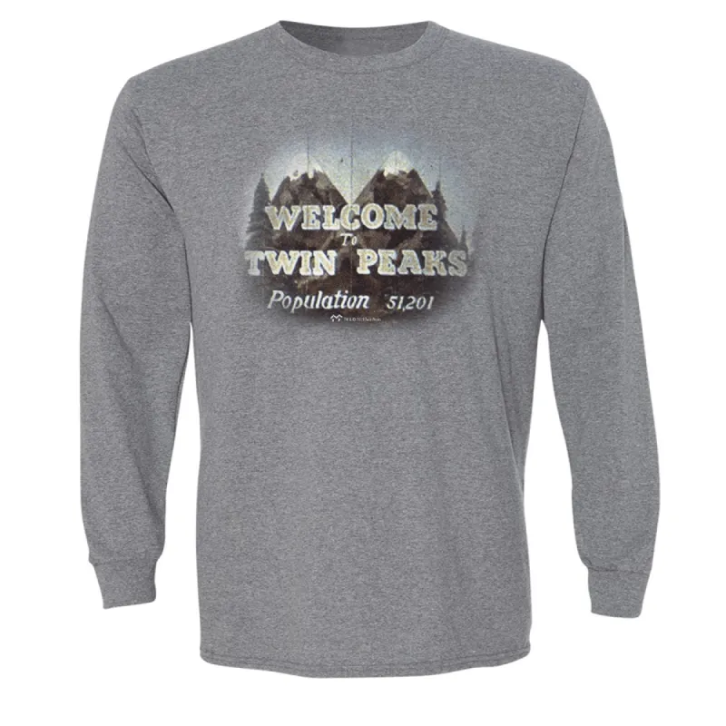 Twin Peaks Welcome to Twin Peaks Adult Long Sleeve T-Shirt sold by Paramount Shop