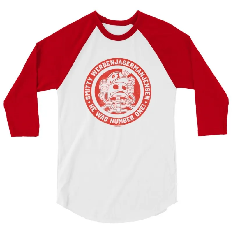 Spongebob Squarepants Smitty WerbenJagerManJensen Unisex Raglan T-Shirt sold by Paramount Shop