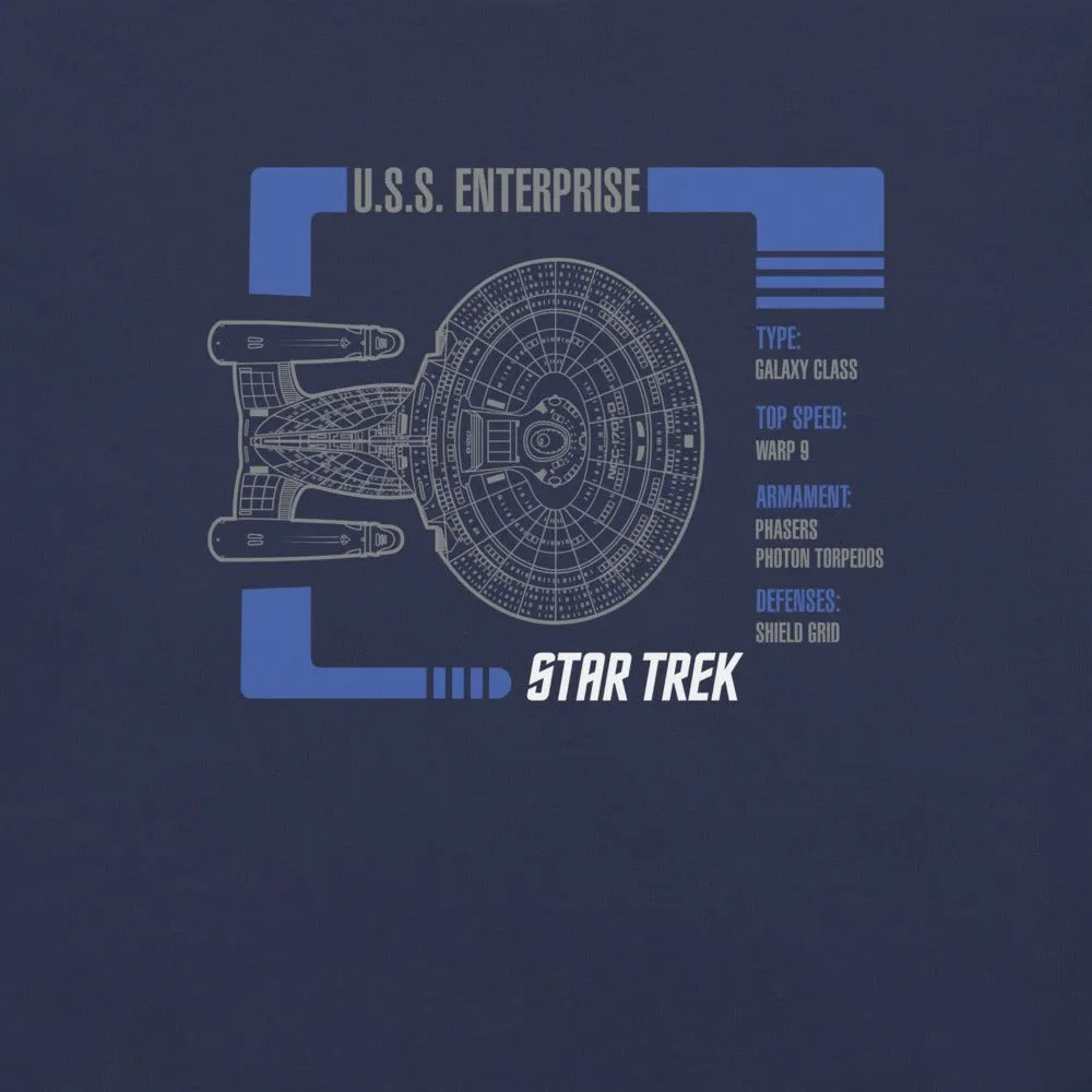 Star Trek: The Next Generation 1701-D Schematic Unisex T-Shirt sold by Paramount Shop product image thumbnail 2