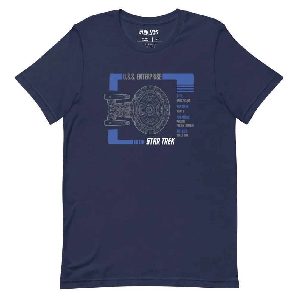 Star Trek: The Next Generation 1701-D Schematic Unisex T-Shirt sold by Paramount Shop