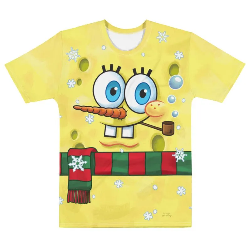 SpongeBob Snowman Short Sleeve T-Shirt sold by Paramount Shop
