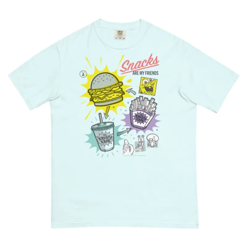 SpongeBob SquarePants Snacks Are My Friends Comfort Colors T-Shirt sold by Paramount Shop