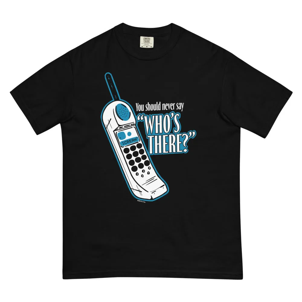 Scream Who's There? Unisex Comfort Colors T-Shirt sold by Paramount Shop