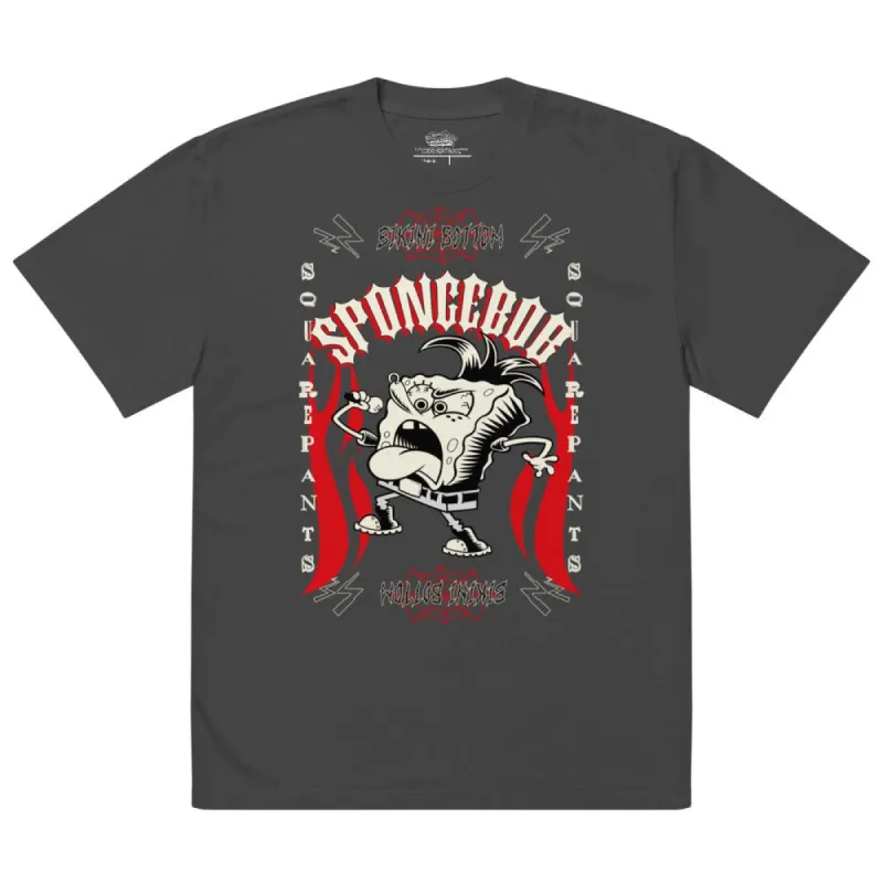 SpongeBob SquarePants Punk Rock Faded T-Shirt sold by Paramount Shop