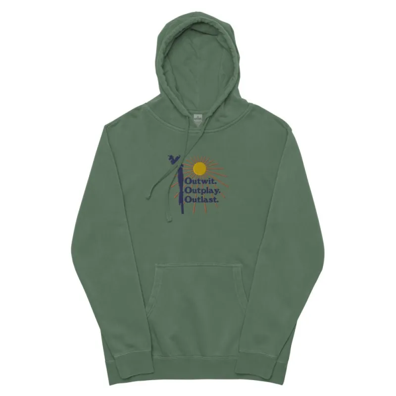 Survivor Outwit, Outplay, Outlast Embroidered Hoodie sold by Paramount Shop