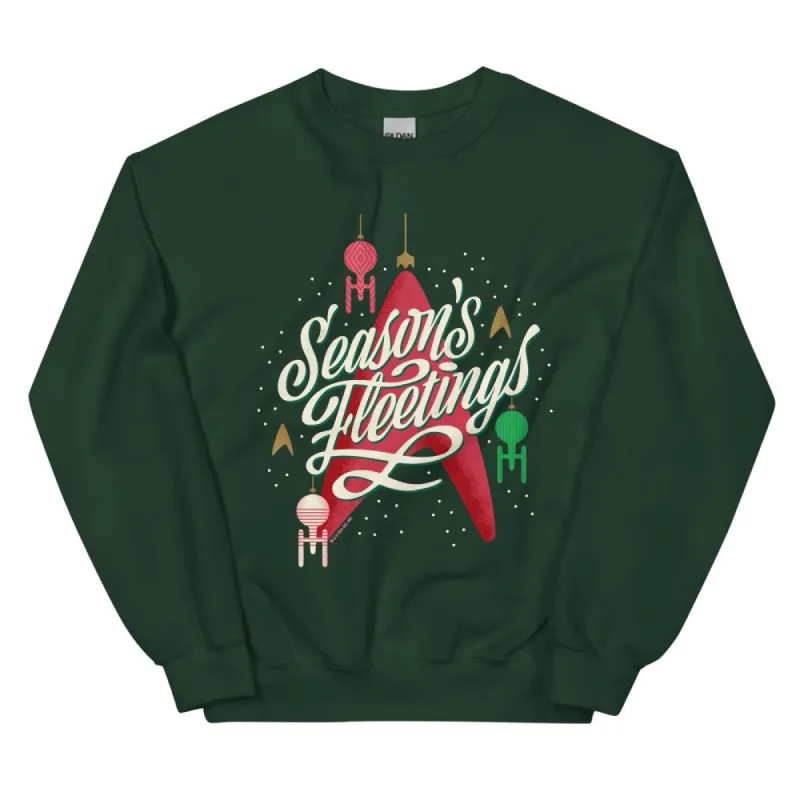 Star Trek Seasons Fleetings Holiday Fleece Crewneck sold by Paramount Shop