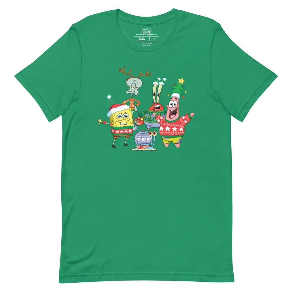 SpongeBob SquarePants Holiday Unisex T-Shirt sold by Paramount Shop