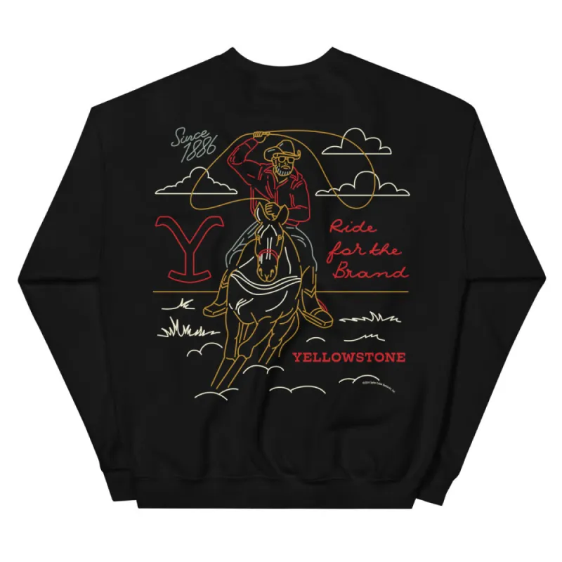 Yellowstone Ride For The Brand Outline Sweatshirt sold by Paramount Shop