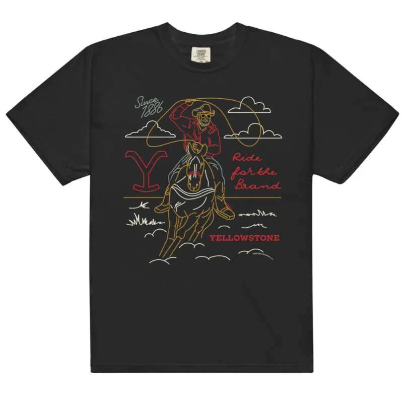 Yellowstone Ride For The Brand Outline T-Shirt sold by Paramount Shop