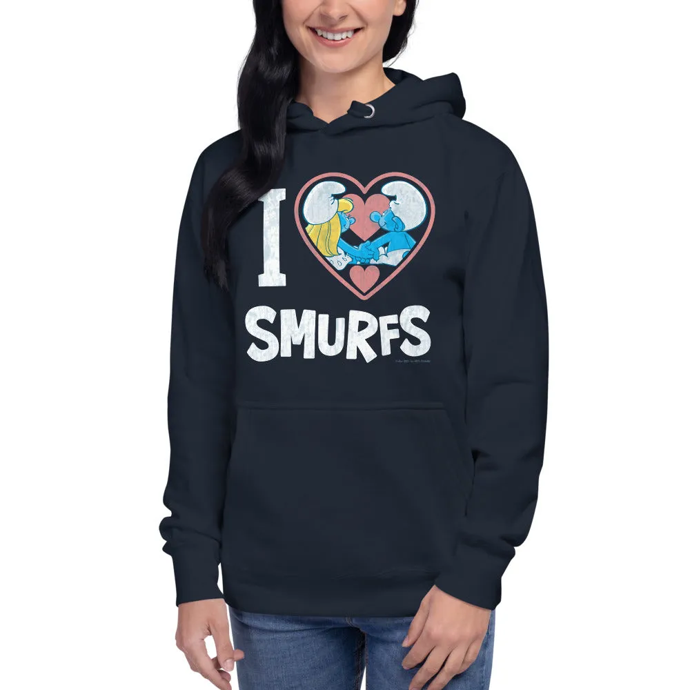 The Smurfs I Love Smurfs Unisex Hoodie sold by Paramount Shop product image thumbnail 2