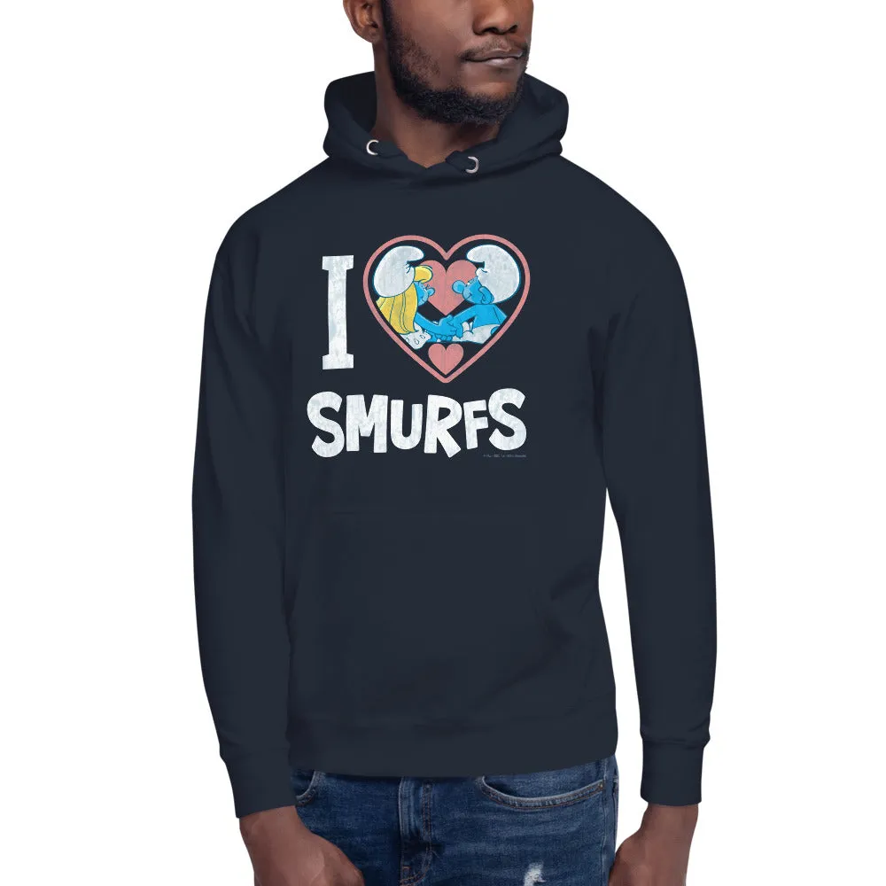The Smurfs I Love Smurfs Unisex Hoodie sold by Paramount Shop product image thumbnail 3