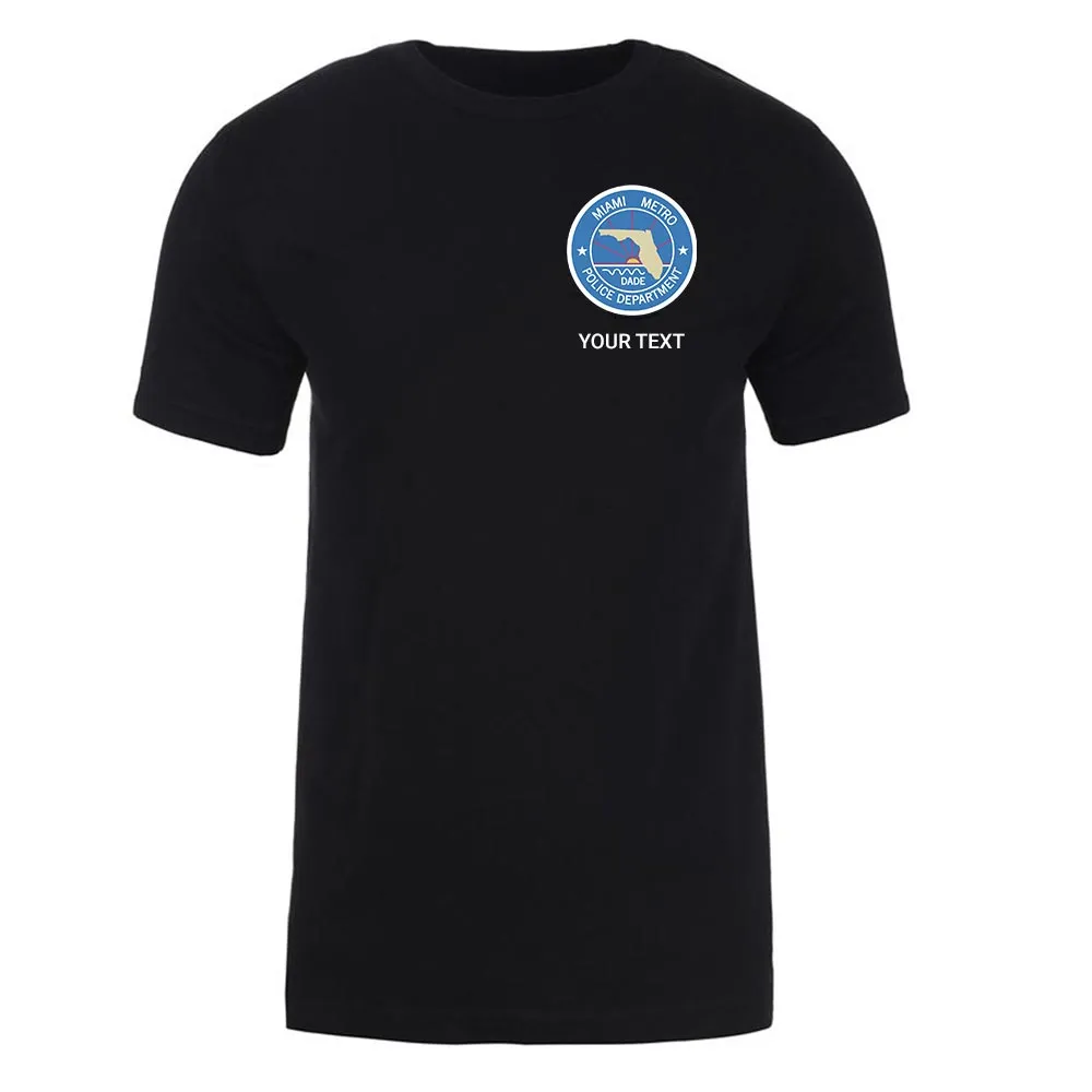 Dexter Miami Metro Police Badge Personalized Adult Short Sleeve T-Shirt sold by Paramount Shop