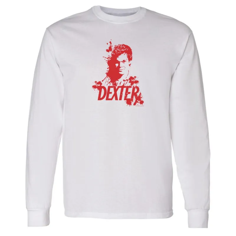 Dexter Blood Spatter Dexter Adult Long Sleeve T-Shirt sold by Paramount Shop