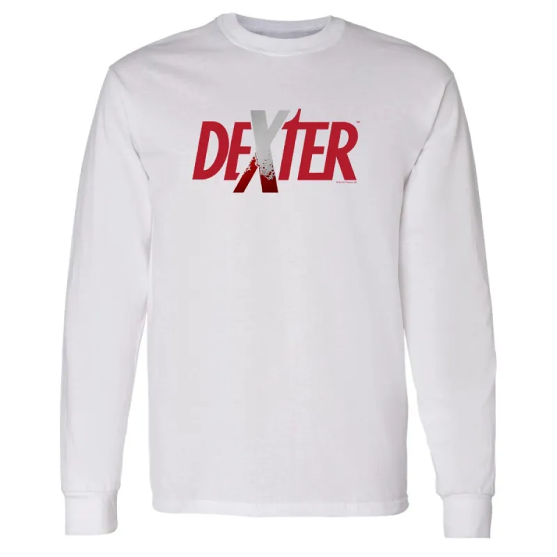 Dexter Spatter Logo Adult Long Sleeve T-Shirt sold by Paramount Shop