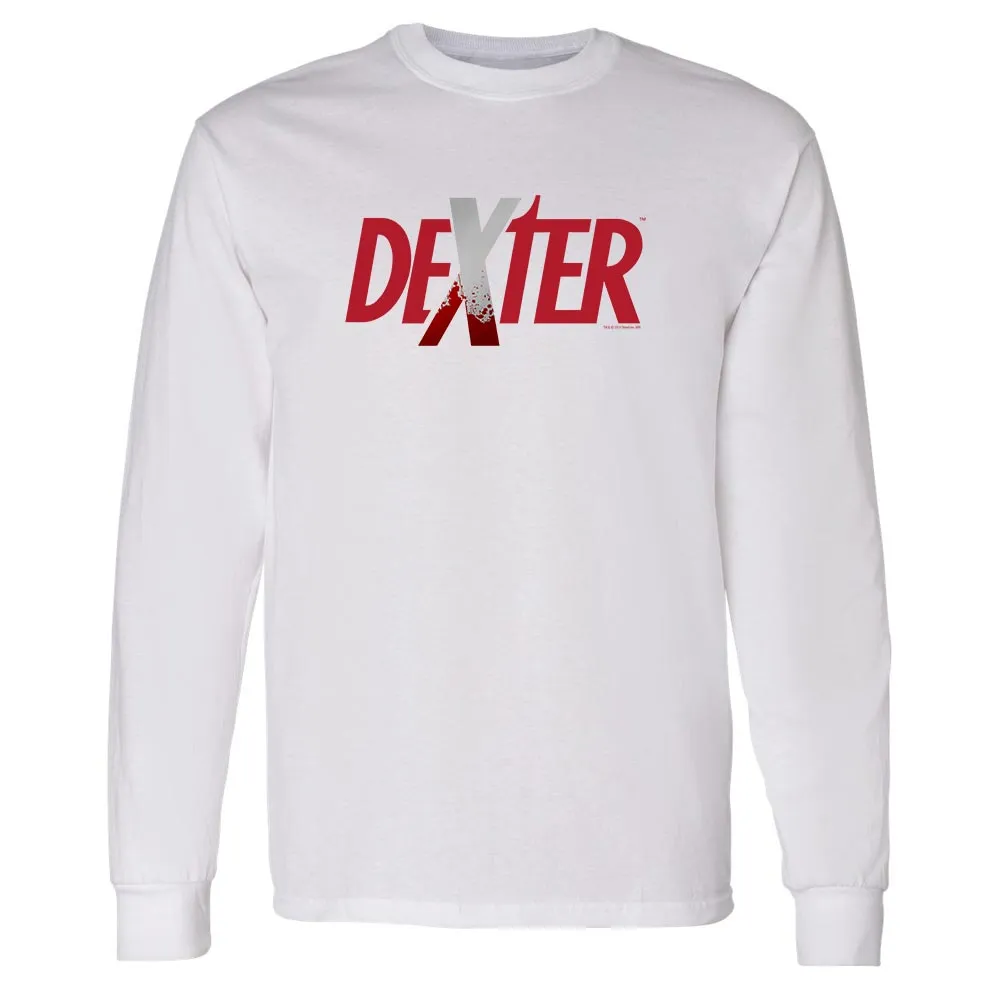 Dexter Spatter Logo Adult Long Sleeve T-Shirt sold by Paramount Shop