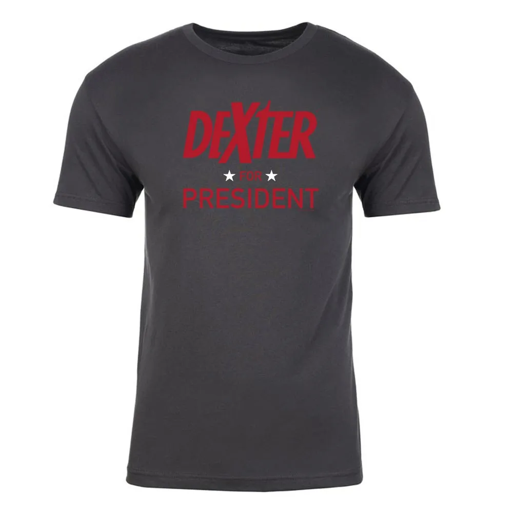 Dexter For President Adult Short Sleeve T-Shirt sold by Paramount Shop product image thumbnail 2