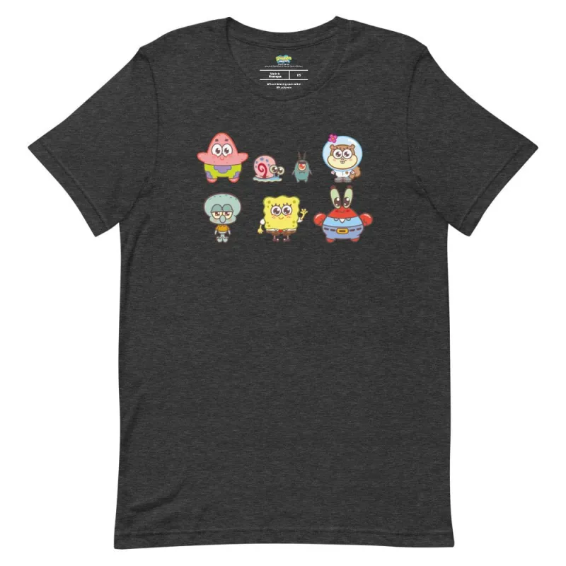 SpongeBob SquarePants AdoraBob Gang Adult Unisex T-Shirt sold by Paramount Shop