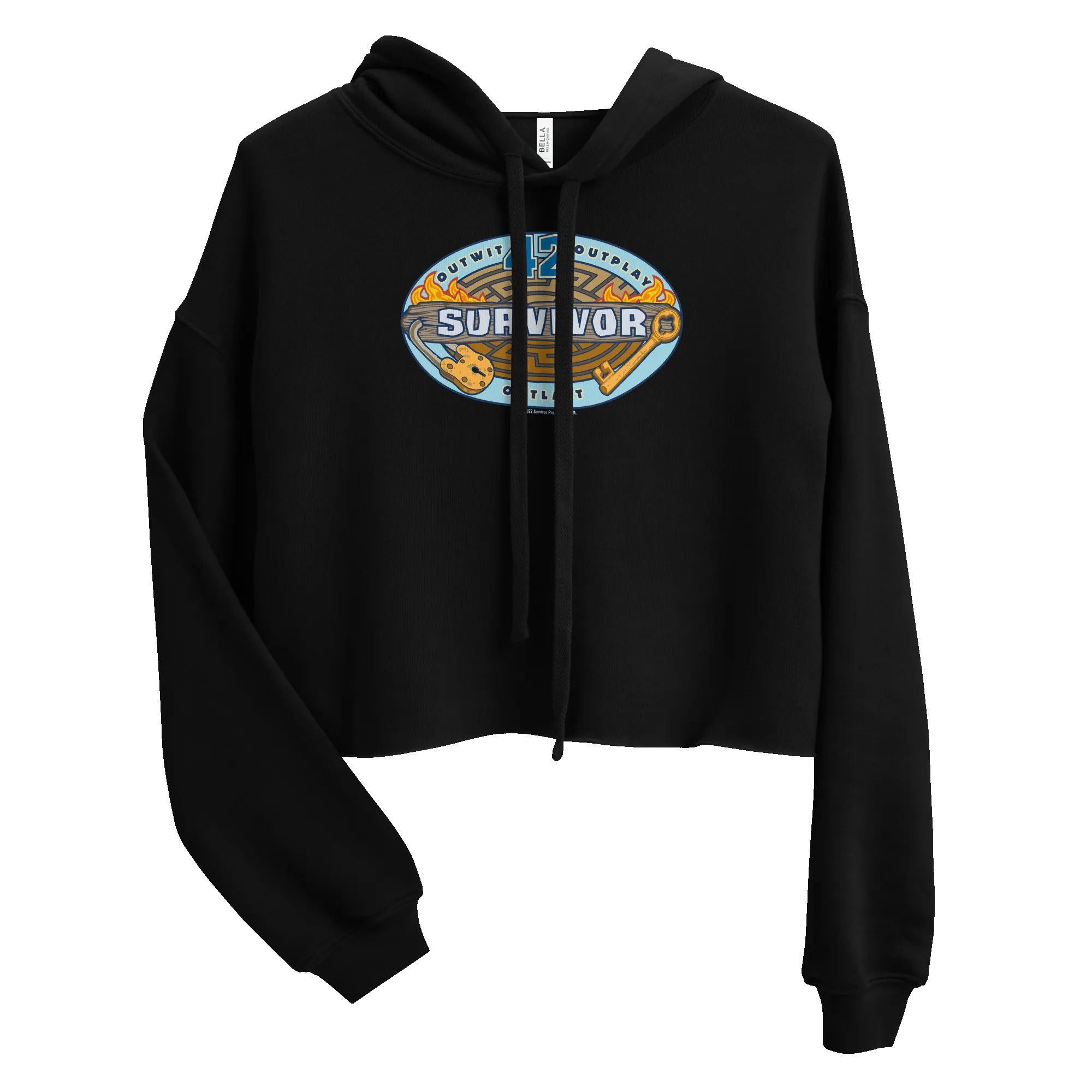 Survivor Season 42 Logo Women's Fleece Crop Hooded Sweatshirt sold by Paramount Shop