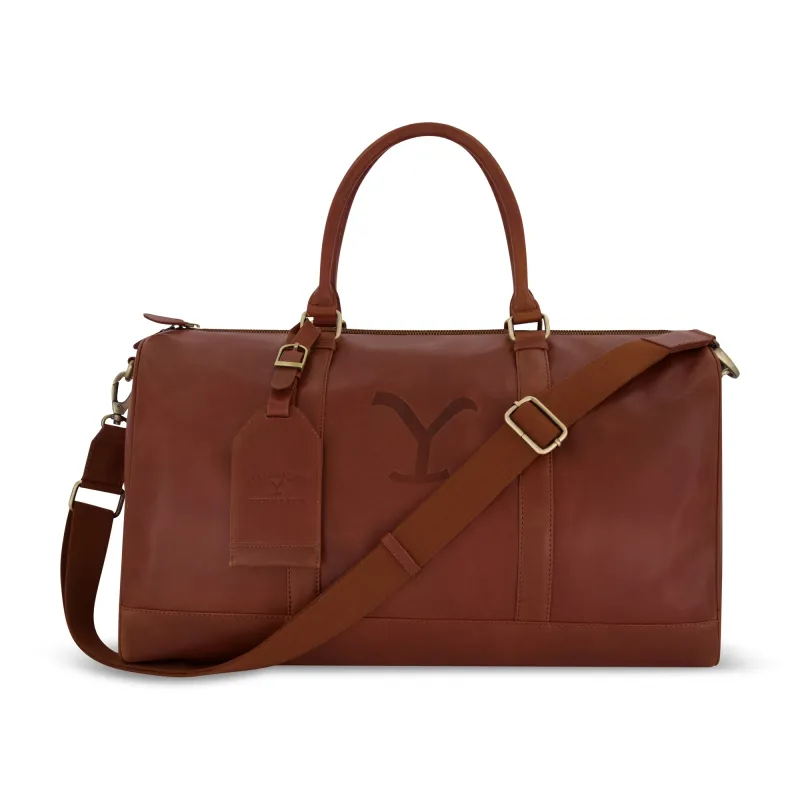 Yellowstone Hand-Crafted Genuine Leather Duffel Bag made by Paramount Shop