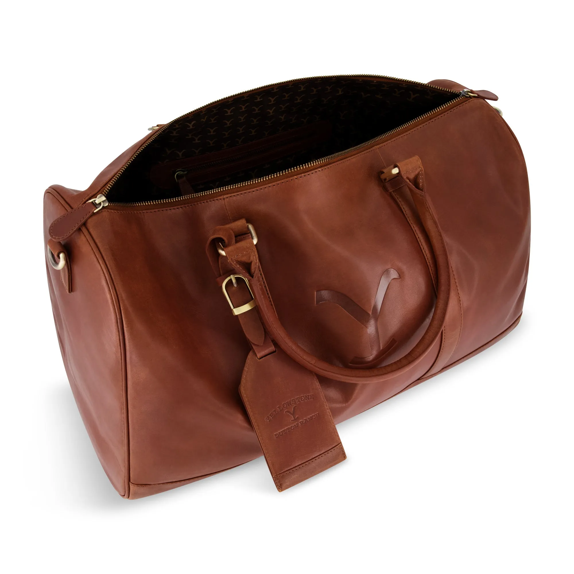 Yellowstone Hand-Crafted Genuine Leather Duffel Bag sold by Paramount Shop product image thumbnail 5