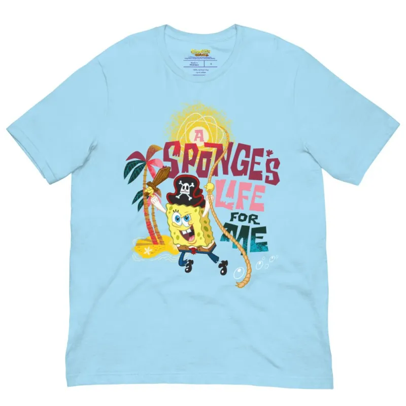 The SpongeBob Movie: Search For Squarepants A Sponge's Life For Me Adult T-Shirt made by Paramount Shop