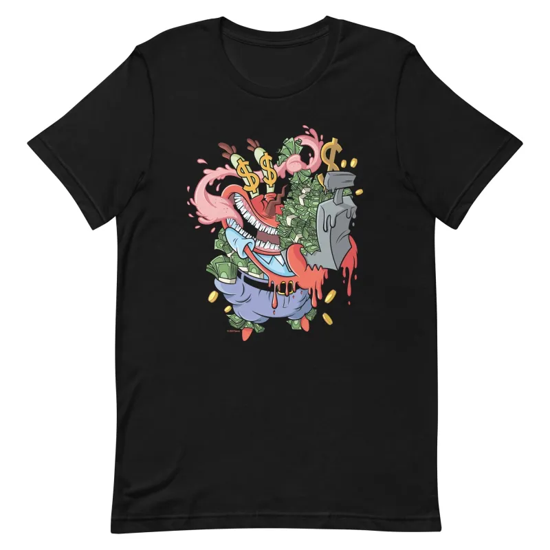 Spongebob Squarepants Mr. Krabs Krusty Pants Adult T-Shirt made by Paramount Shop