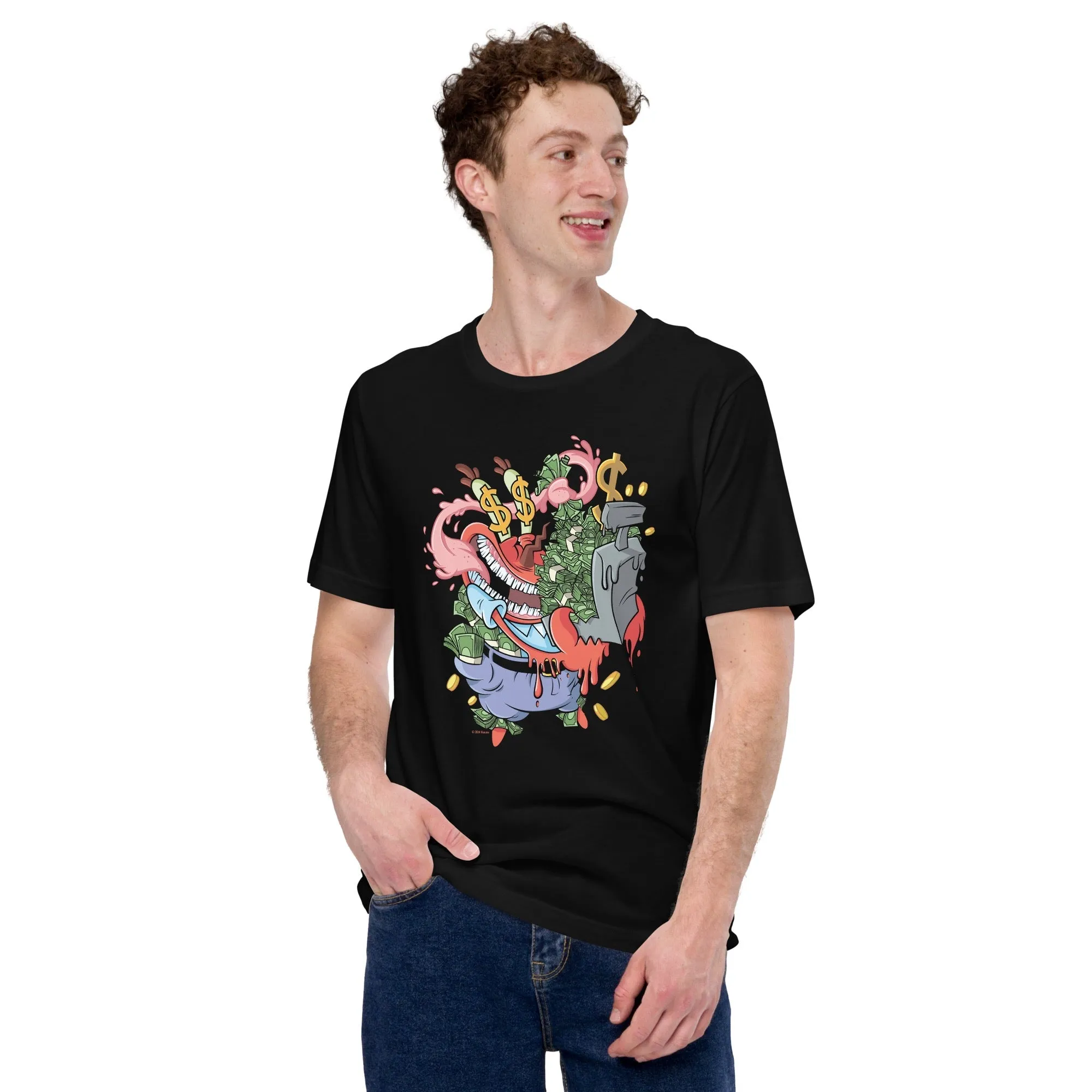 Spongebob Squarepants Mr. Krabs Krusty Pants Adult T-Shirt sold by Paramount Shop product image thumbnail 3
