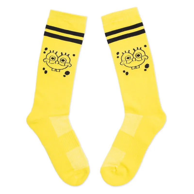 Spongebob SquarePants Smiling Face Crew Socks made by Paramount Shop