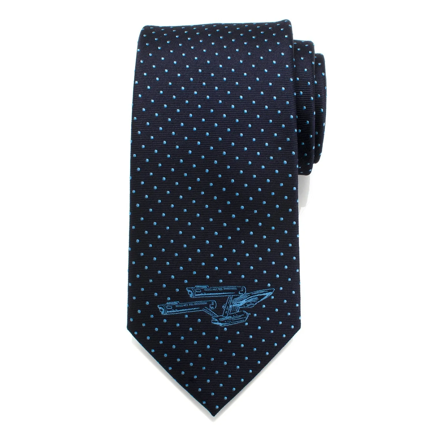 Star Trek USS Enterprise Dot Pattern Silk Necktie sold by Paramount Shop product image thumbnail 3