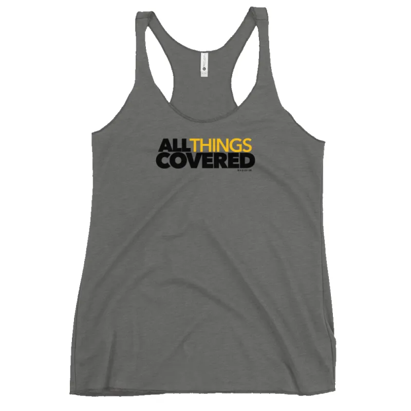 All Things Covered Podcast ATC Podcast Logo Women's Tri-Blend Racerback Tank Top sold by Paramount Shop