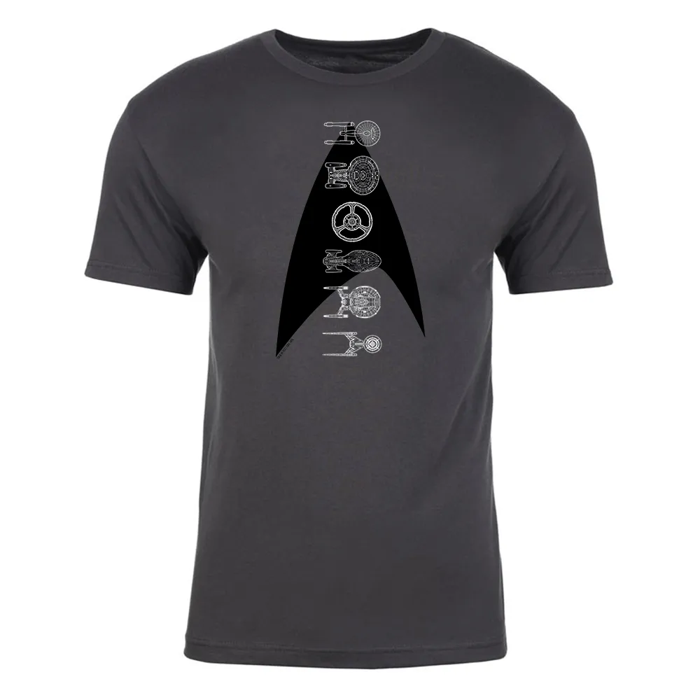 Star Trek Ships of the Line Delta Adult Short Sleeve T-Shirt sold by Paramount Shop