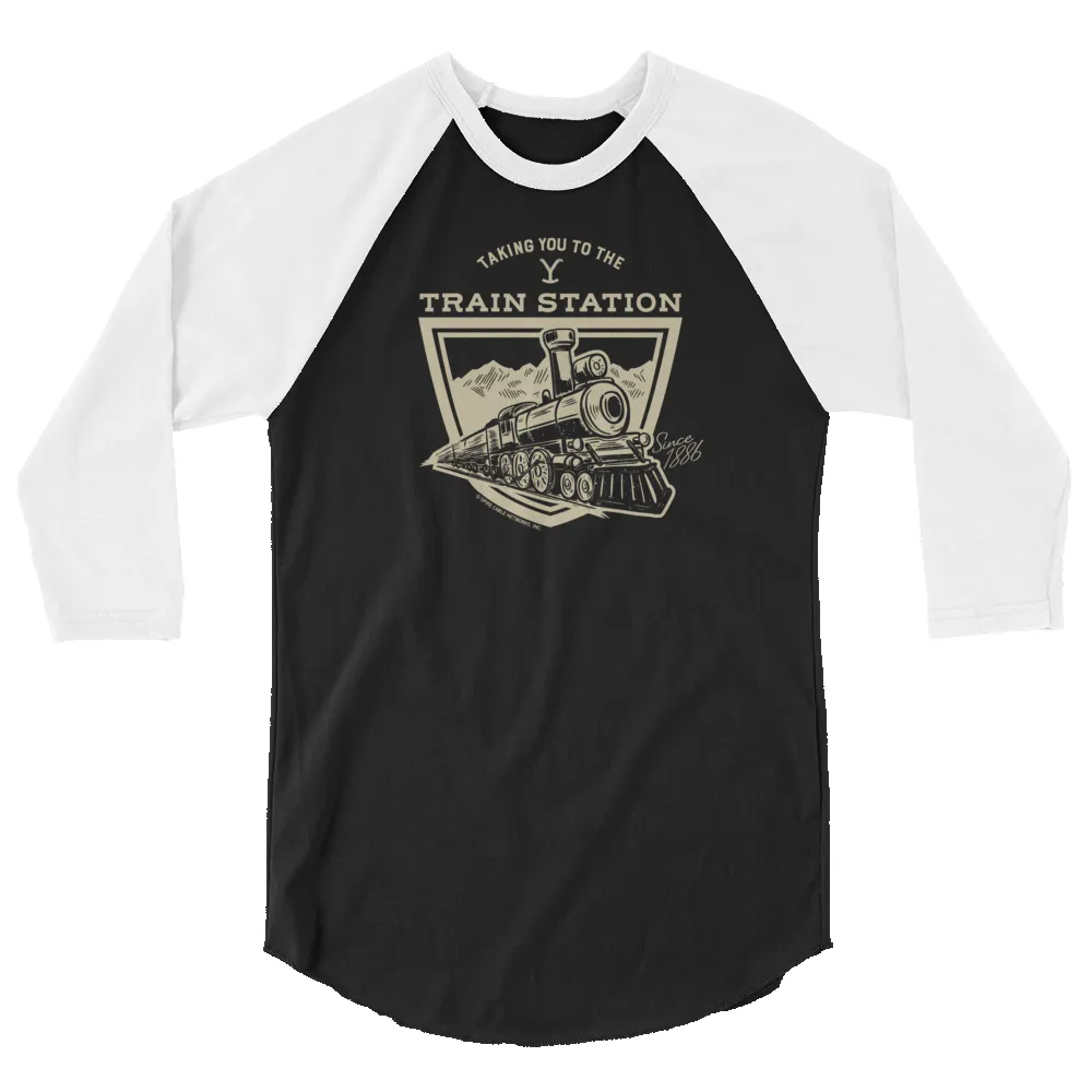 Yellowstone Taking You to the Train Station Unisex 3/4 Sleeve Raglan Shirt sold by Paramount Shop