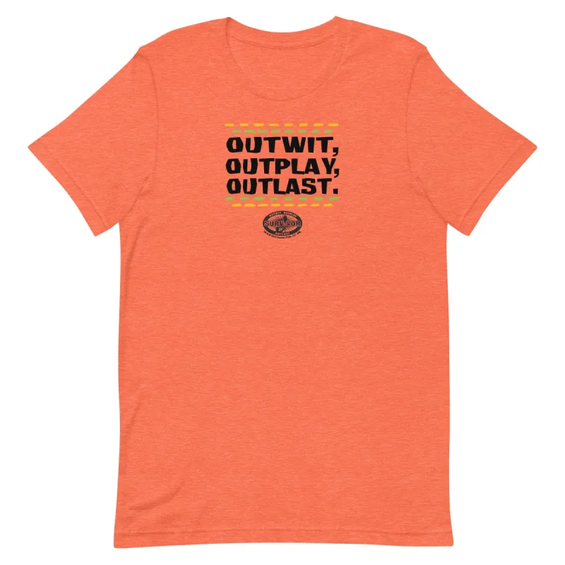 Survivor Outwit, Outplay, Outlast Lines Unisex Premium T-Shirt sold by Paramount Shop
