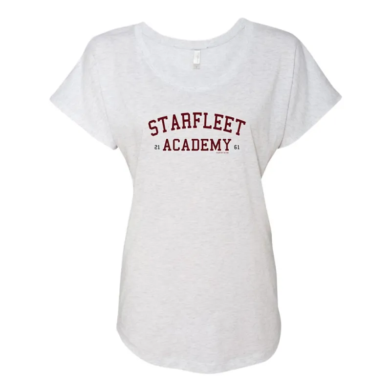 Star Trek Starfleet Academy Varsity Women's Tri-Blend Dolman T-Shirt sold by Paramount Shop